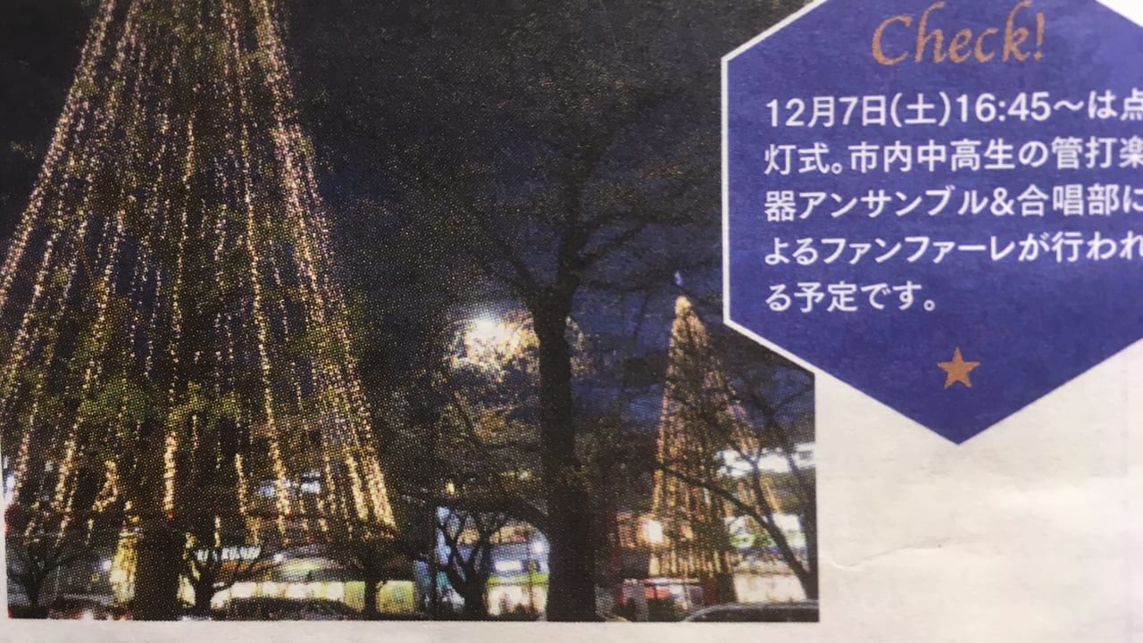 2019/12/7(土)～国立駅前通りイルミネーション点灯